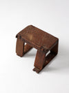 antique primitive footstool bench
