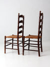 Tell City Chair Company rush seat dining chairs pair