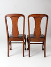 antique Colonial Chair Co Queen Anne style chairs pair