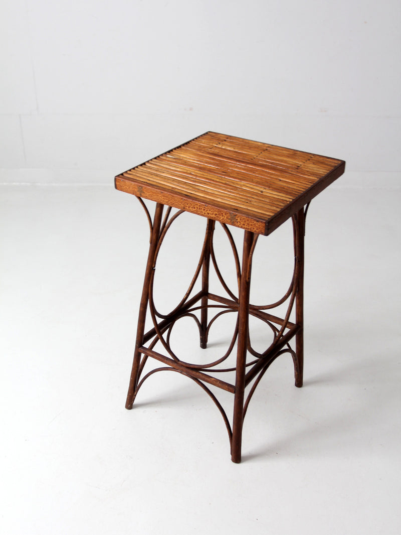 antique rustic side table