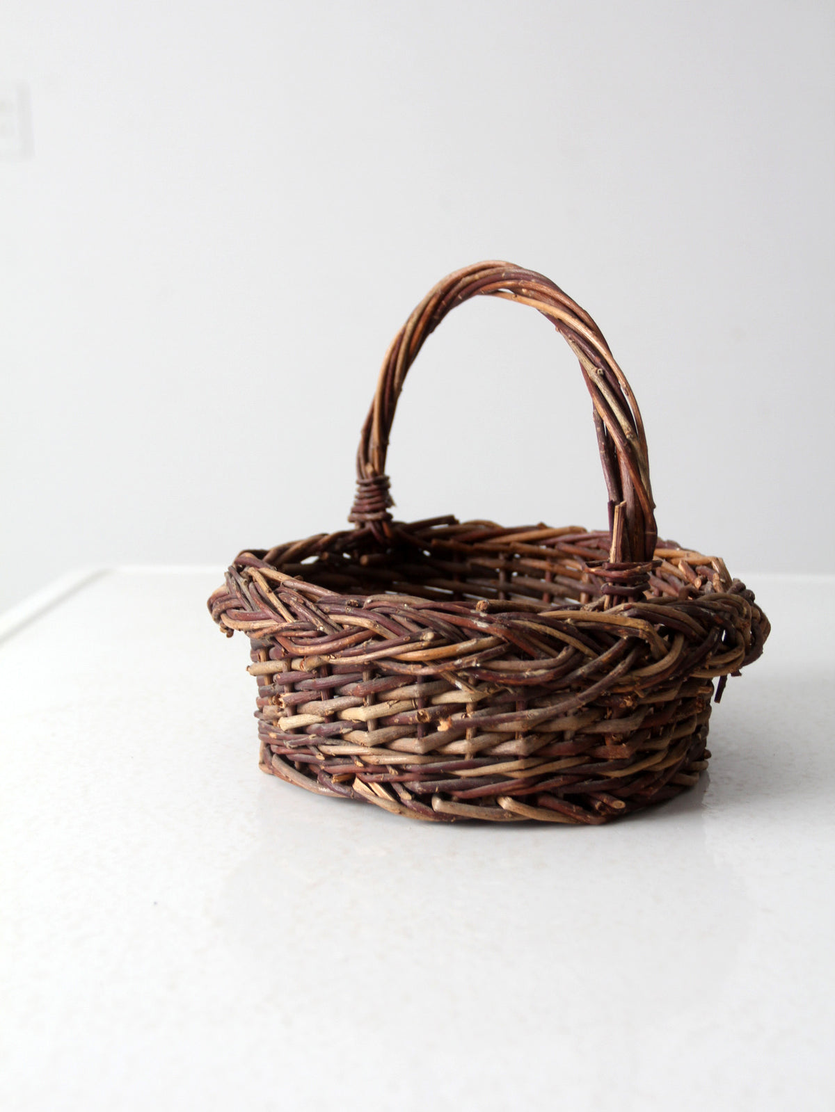 vintage rustic wicker basket