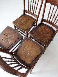 antique pressed back dining chairs set of 4