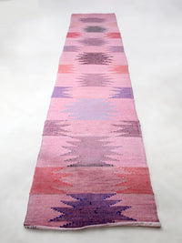 vintage Swedish rag rug runner,  13 feet 4 inch