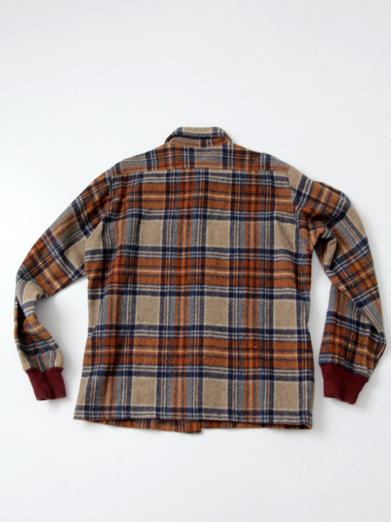 vintage 70s woolly plaid shirt jacket by the King Size Co