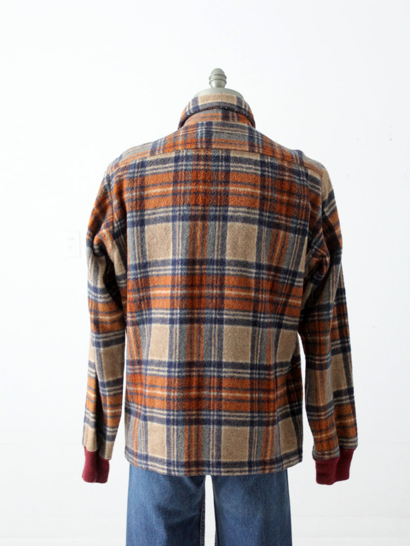 vintage 70s woolly plaid shirt jacket by the King Size Co – 86 Vintage