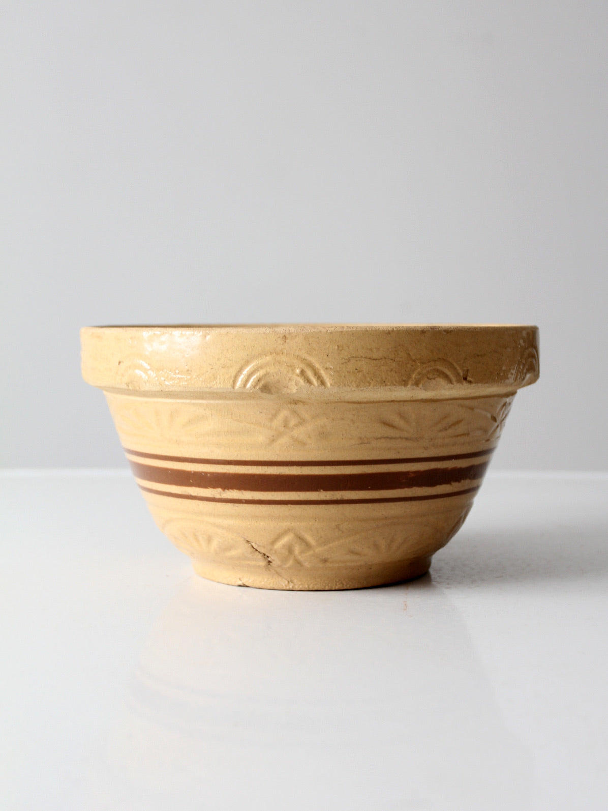 antique RRP yellowware bowl