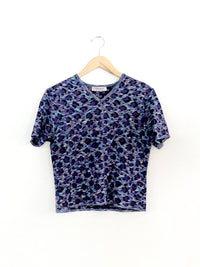 vintage Yves Saint Laurent Rive Gauche Knit Leopard Top