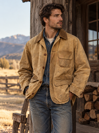 1930s Duxbak canvas hunting field coat