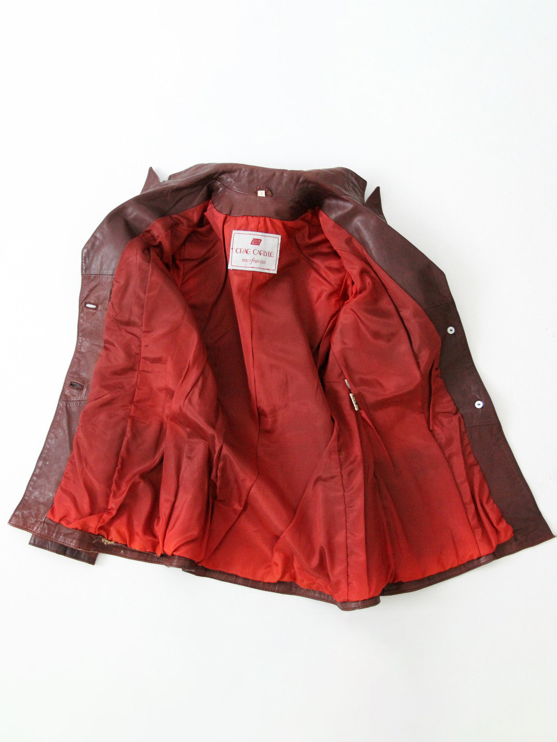 vintage Crae Carlyle leather blazer jacket