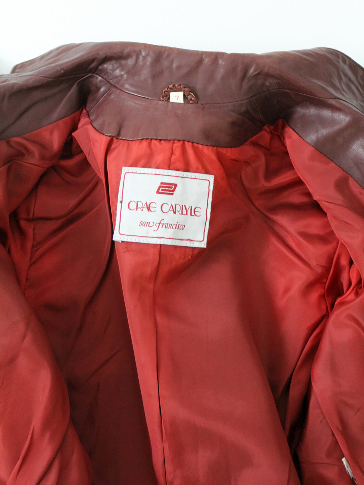 vintage Crae Carlyle leather blazer jacket