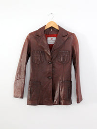 vintage Crae Carlyle leather blazer jacket