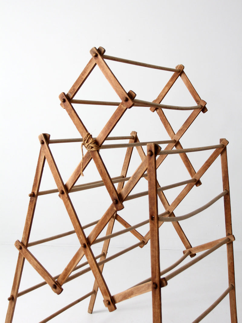 antique Victorian folding laundry drying rack – 86 Vintage