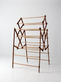 antique Victorian folding laundry drying rack