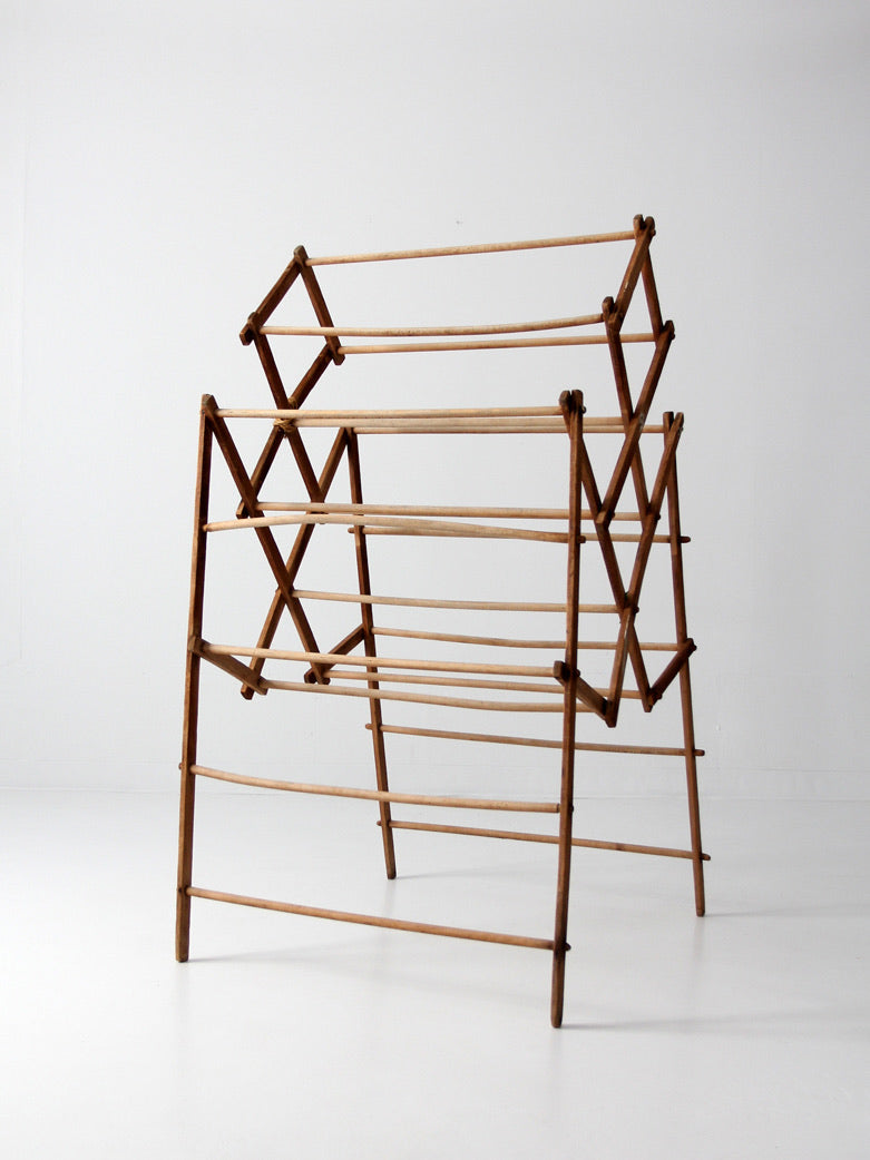 antique Victorian folding laundry drying rack – 86 Vintage