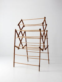 antique Victorian folding laundry drying rack