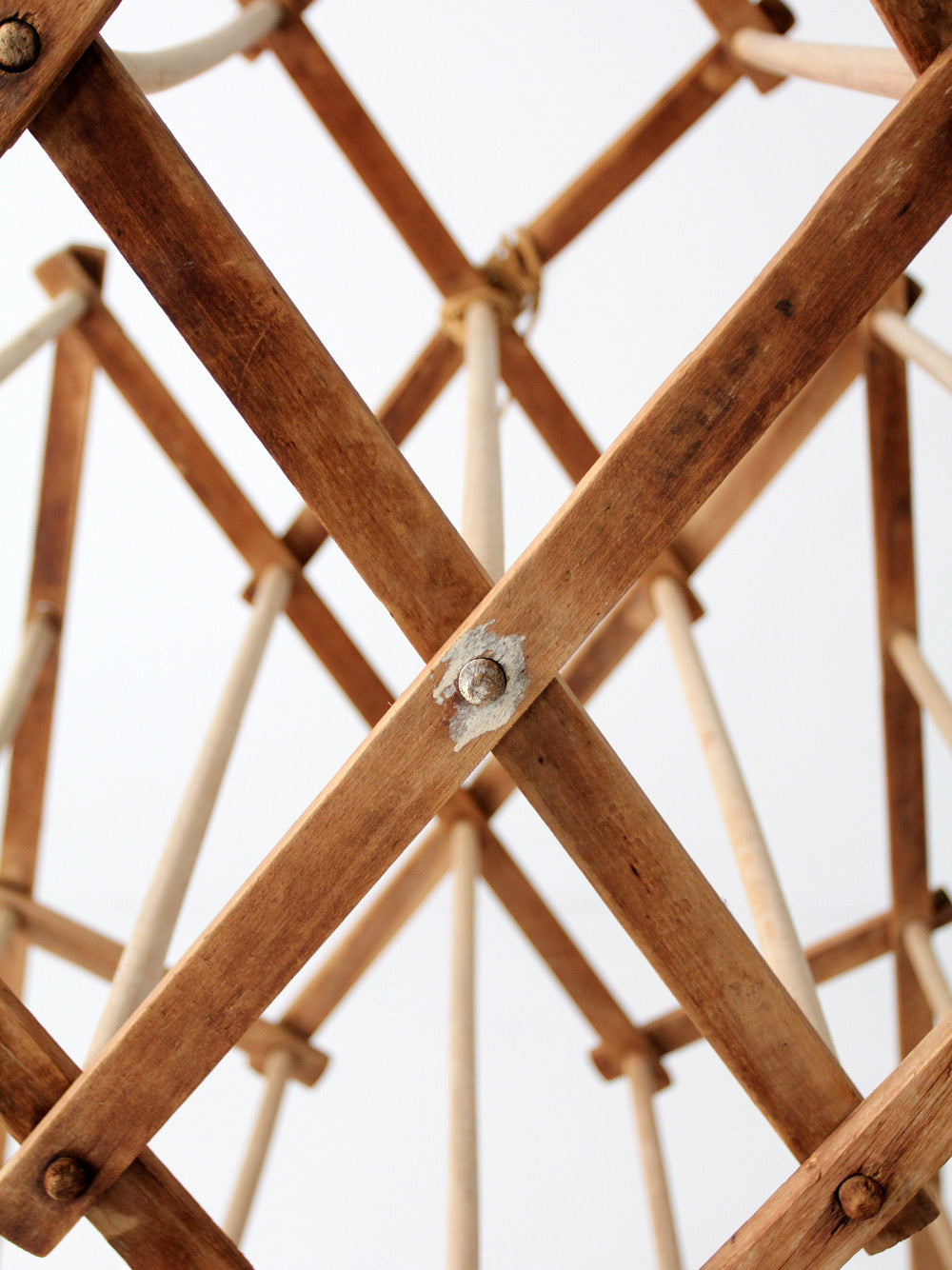 antique Victorian folding laundry drying rack