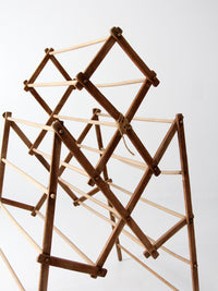 antique Victorian folding laundry drying rack