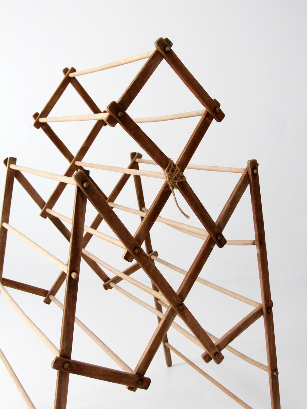 antique Victorian folding laundry drying rack