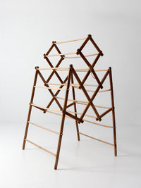 antique Victorian folding laundry drying rack