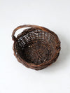 vintage wicker handle basket