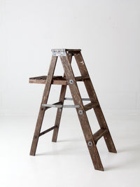 vintage painter's wooden folding ladder