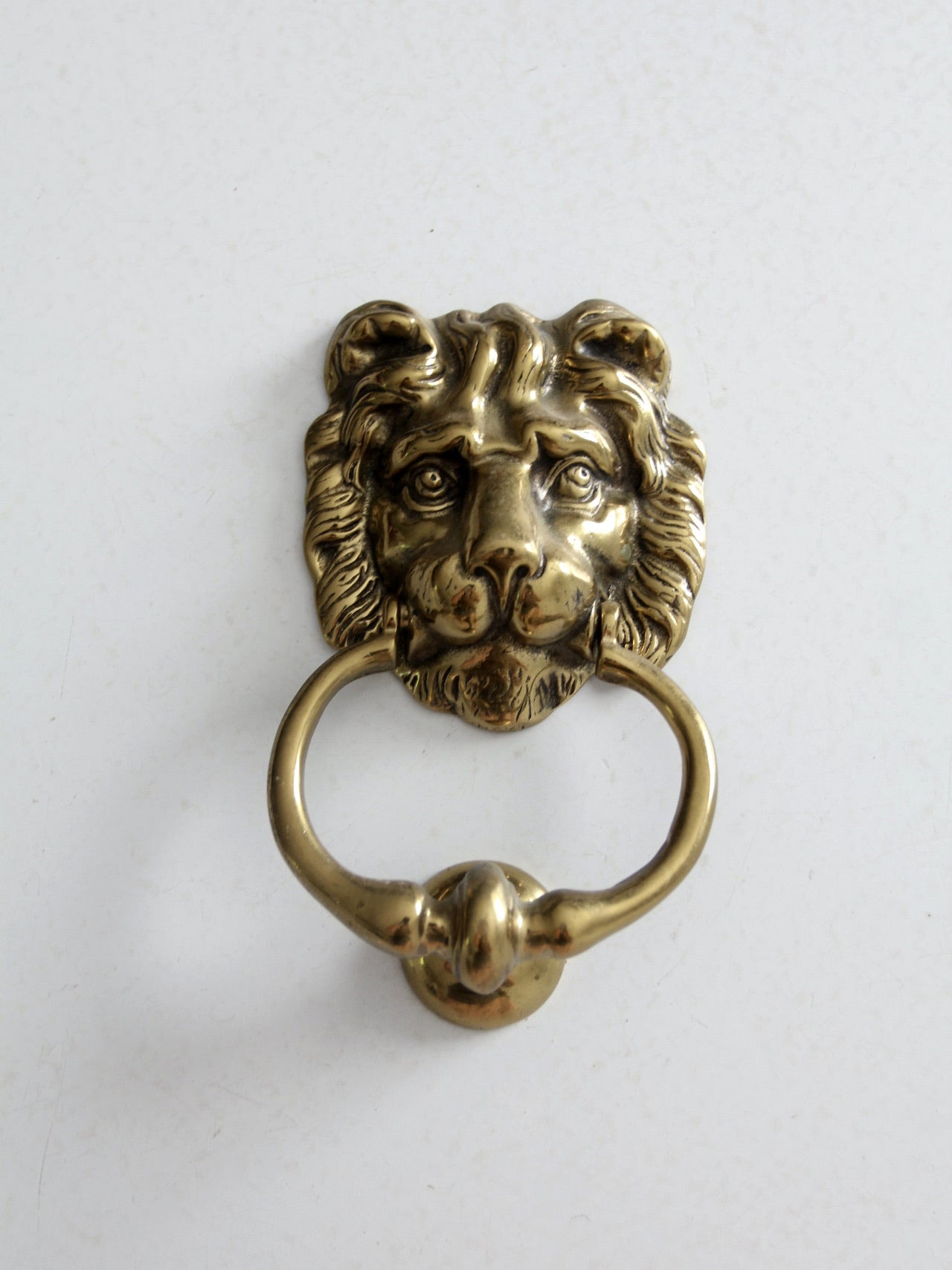 vintage brass lion door knocker