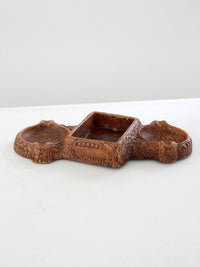 vintage Syroco style floral valet tray