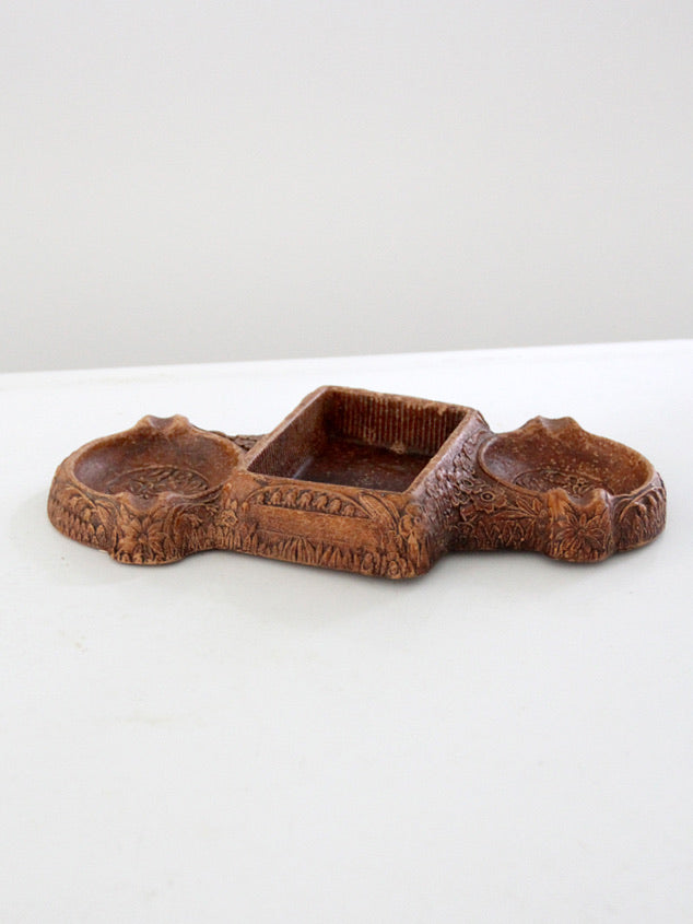 vintage Syroco style floral valet tray
