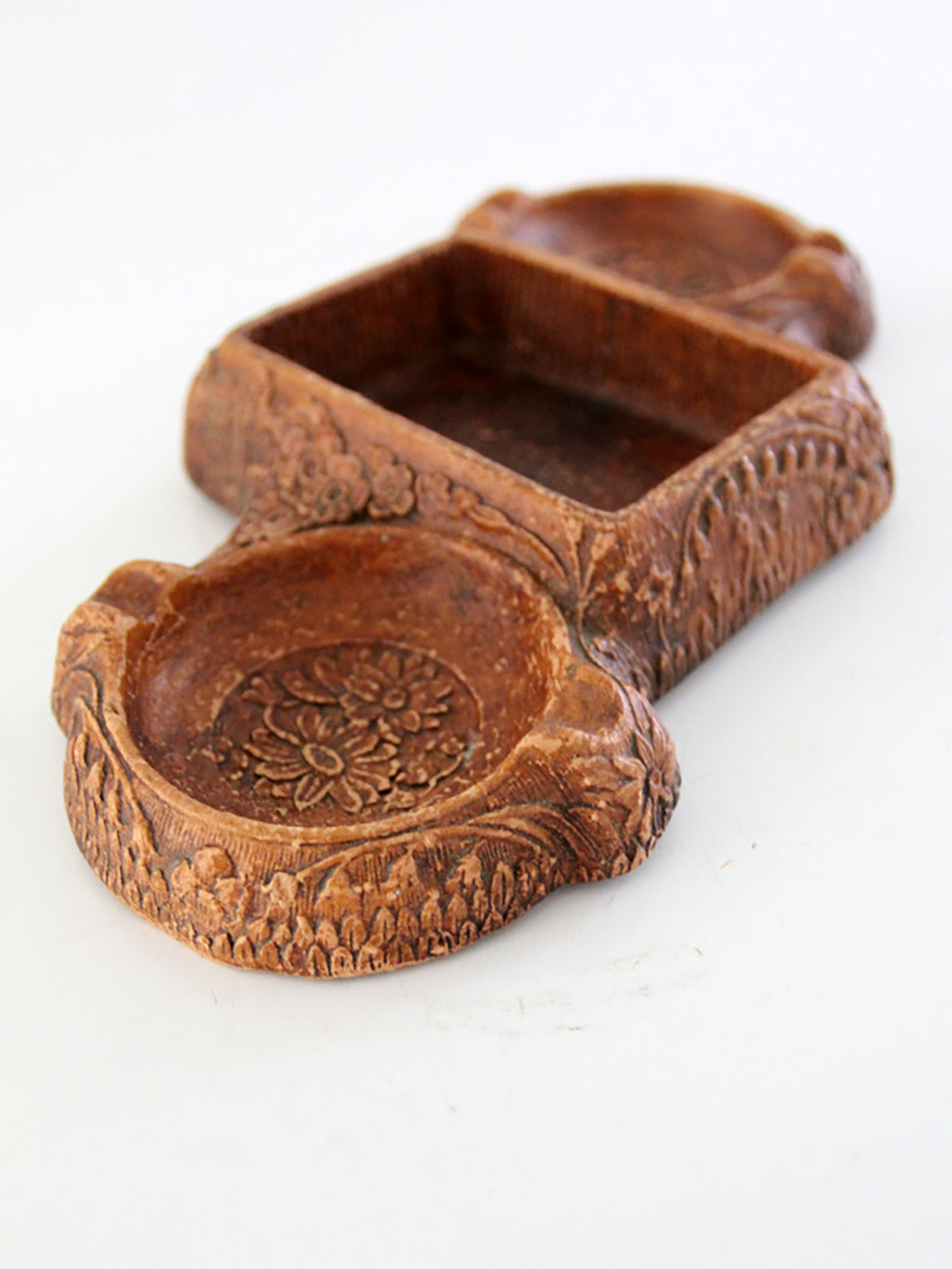 vintage Syroco style floral valet tray
