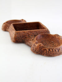 vintage Syroco style floral valet tray