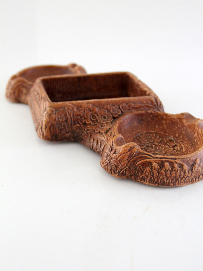 vintage Syroco style floral valet tray