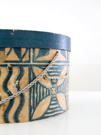 mid-century patterned hat box