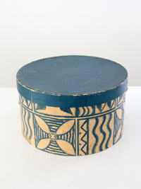 mid-century patterned hat box