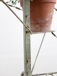 vintage wrought iron plant stand