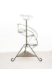 vintage wrought iron plant stand