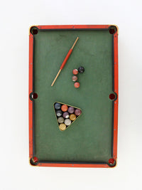 antique C.G. Wood Co. Modern Boy tabletop billiards set