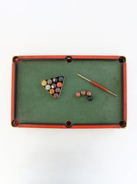 antique C.G. Wood Co. Modern Boy tabletop billiards set