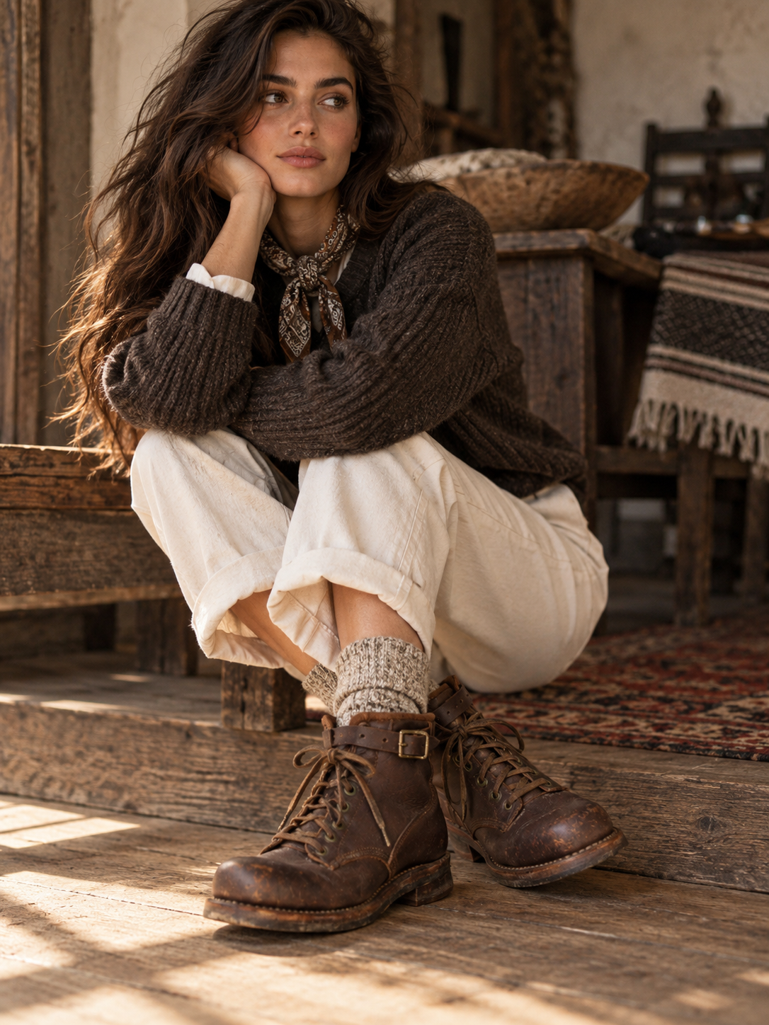 1930s leather ski boots | women's 9