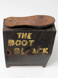 antique primitive folk art shoe shine box