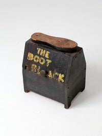 antique primitive folk art shoe shine box