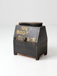 antique primitive folk art shoe shine box