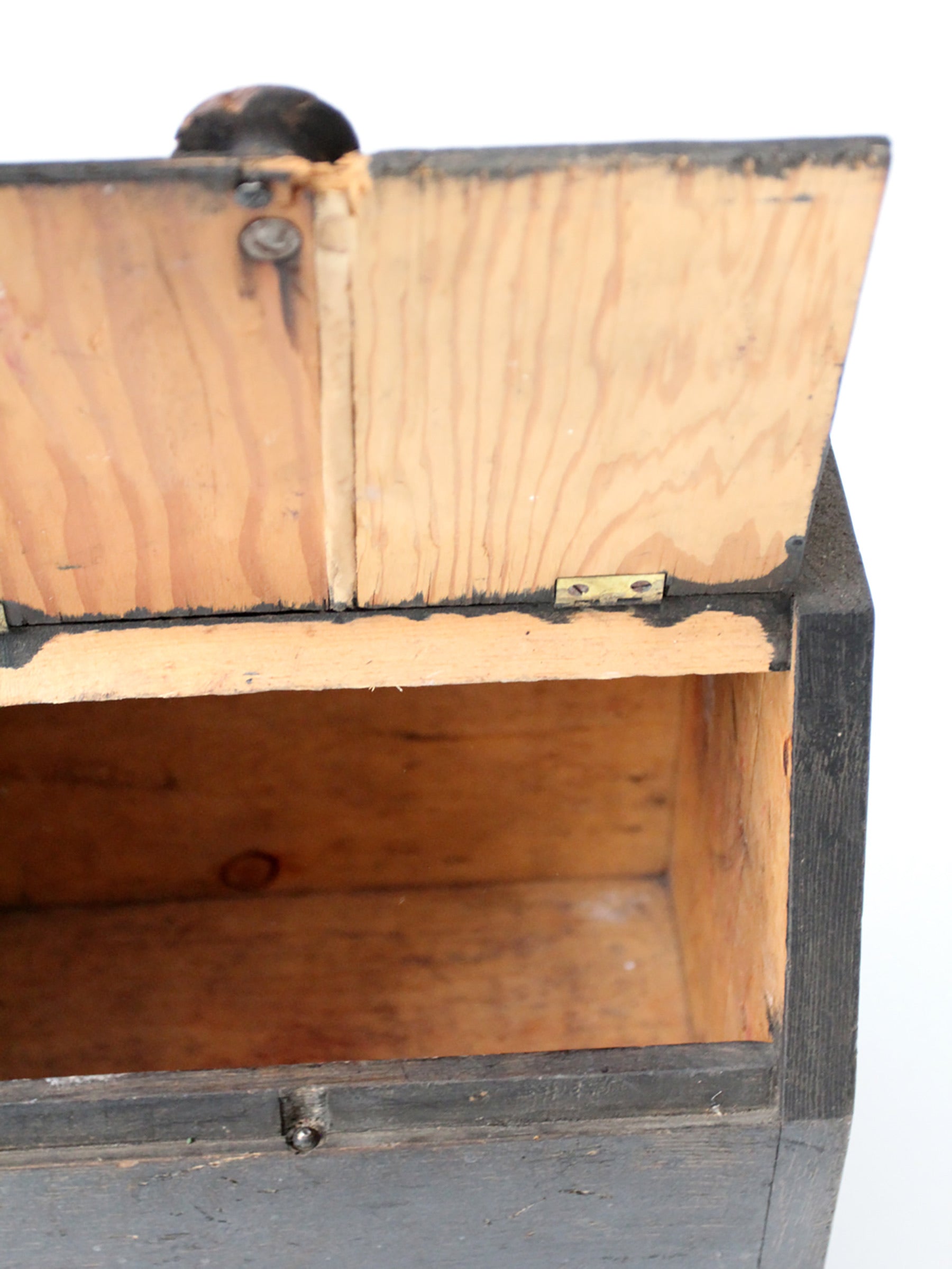 antique primitive folk art shoe shine box