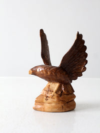 vintage hand carved eagle