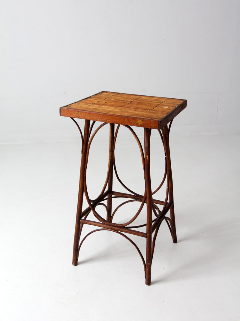 antique rustic side table