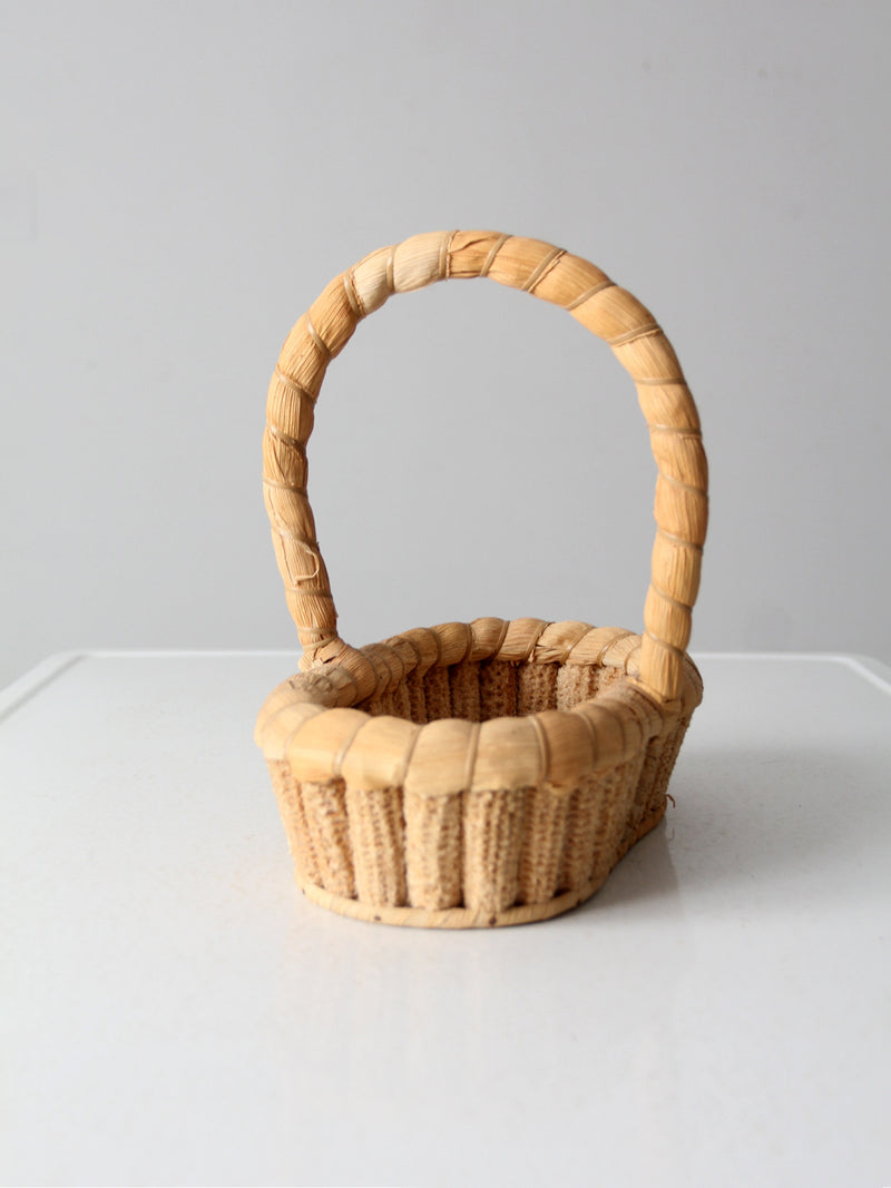 vintage corn cob basket