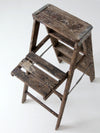 vintage painter's wooden folding ladder
