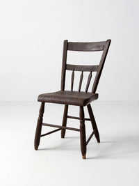 antique primitive plank seat chair