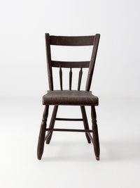 antique primitive plank seat chair