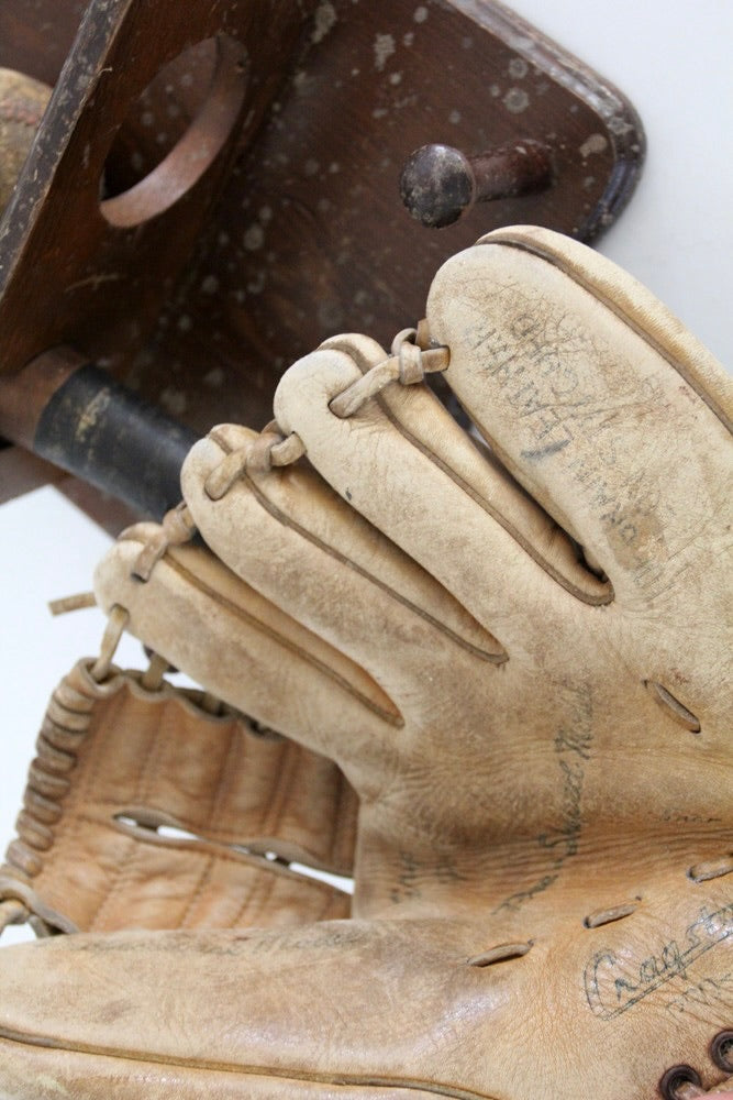 vintage baseball display set