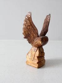 vintage hand carved eagle